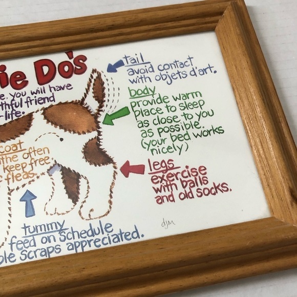 Vtg Dog Artwork Framed - Picture 6 of 9